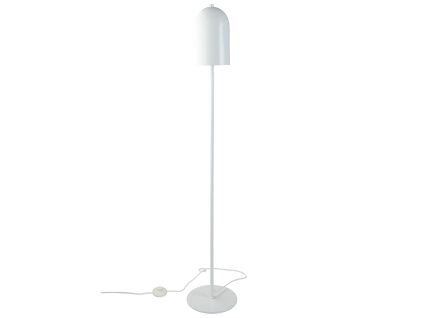 Bílá kovová stojací lampa ARA 130 cm