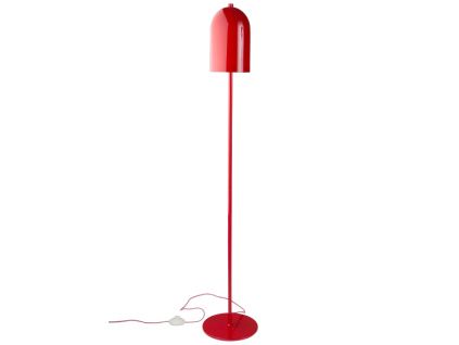 Červená kovová stojací lampa ARA 130 cm