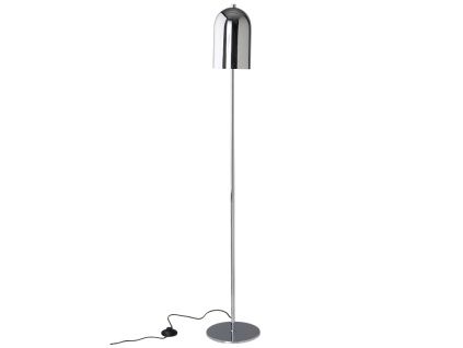 Stříbrná kovová stojací lampa ARA 130 cm