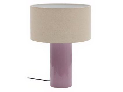 Fialová keramická stolní lampa Kave Home Toneric