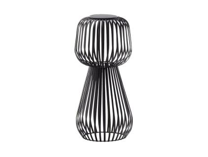 Černá kovová zahradní solární LED lampa Kave Home Reiba