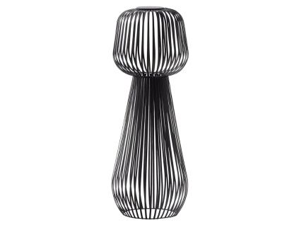 Černá kovová zahradní solární LED lampa Kave Home Reiba 72 cm