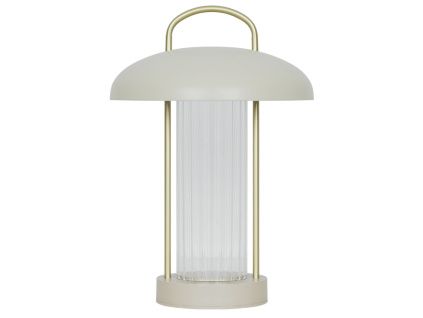 Béžová kovová stolní LED lampa Mirano