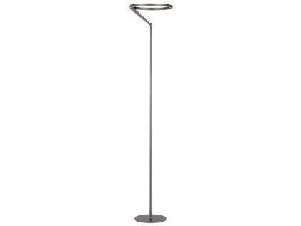 Stříbrnošedá kovová stojací LED lampa Nova Luce Tilia 168 cm