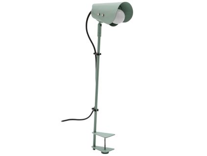Zelená kovová stolní lampa s klipem Kave Home Jula