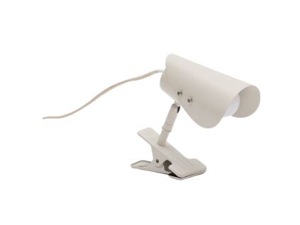 Malá šedá kovová stolní lampa s klipem Kave Home Jula