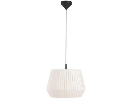 Bílé bavlněné závěsné světlo Dicte 40 cm