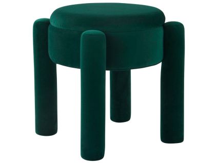 Zelená sametová stolička JADE 46 cm