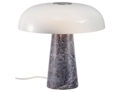 Šedá mramorová stolní lampa Glossy