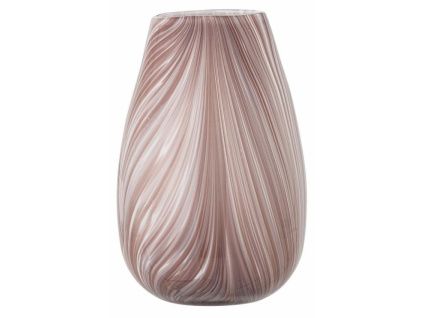 Růžová skleněná váza Bloomingville Ennis 22,5 cm