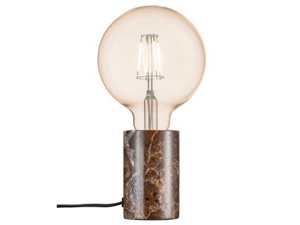 Hnědá mramorová stolní lampa Siv