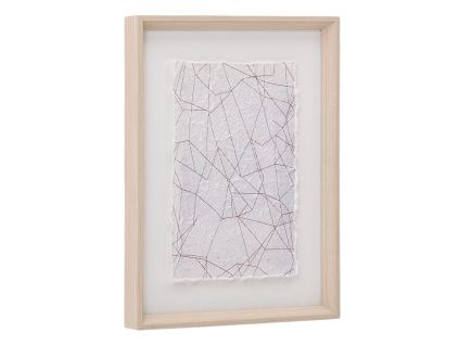 Bílý abstraktní obraz Kave Home Durkan 40 x 30 cm