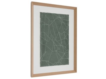 Zelený abstraktní obraz Kave Home Durkan 100 x 70 cm