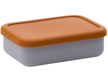 Oranžovo-šedý svačinový box kave home Lili