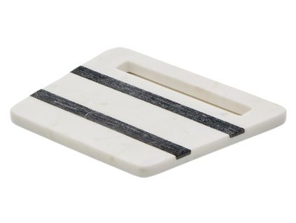 Bílo-černé mramorové servírovací prkénko Kave Home Nira 20 x 25 cm