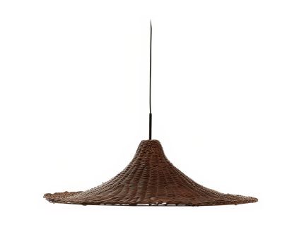 Hnědé ratanové stínidlo Kave Home Bladia 70 cm