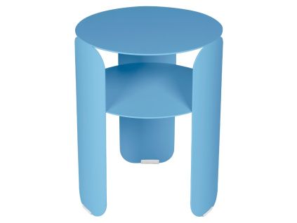 Světle modrý kovový zahradní stolek Fermob Bebop 35 cm