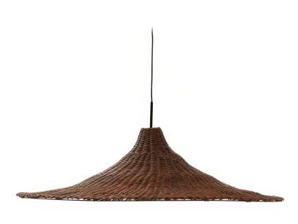 Hnědé ratanové stínidlo Kave Home Bladia  90 cm