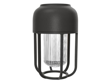Černá kovová solární LED lampa Light No. 1