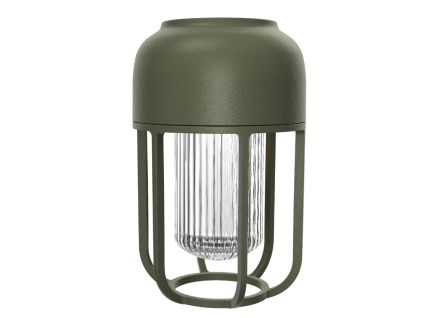 Zelená kovová solární LED lampa Light No. 1