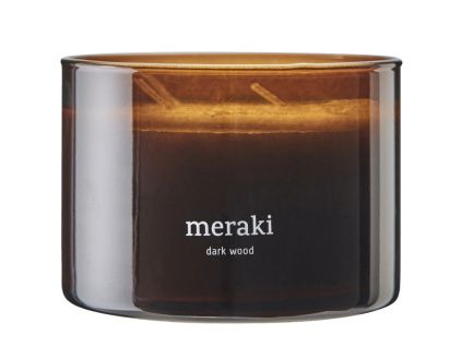 Sójová vonná svíčka Meraki Dark Wood 340 g