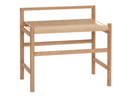 Dubová lavice Heritage 60 cm s výpletem