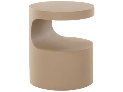 Béžový kovový odkládací stolek PICTON 40 cm