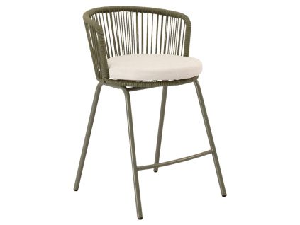 Zelená kovová barová židle Pierre 64,5 cm