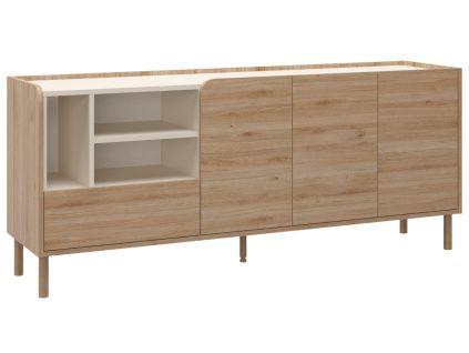 Komoda Monza 180 x 44 cm s dřevěným dekorem