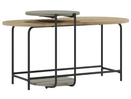 Zelený set dvou lakovaných konferenčních stolků Rosie 102x58 / 40 cm
