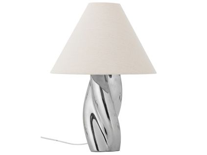 Stříbrná kameninová stolní lampa Silva