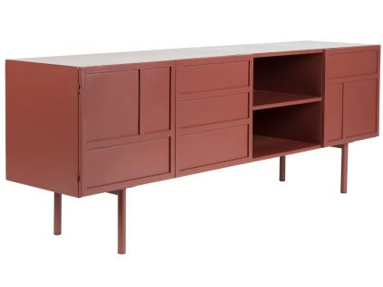 Červená kovová komoda WLL DAVIS 105 x 36 cm