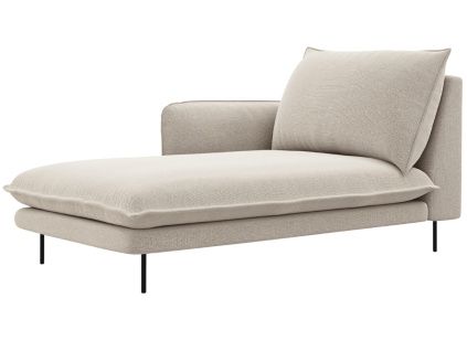 Světle béžová čalouněná lenoška Vienna 170 cm, levá