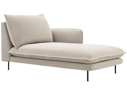Světle béžová čalouněná lenoška Vienna 170 cm, pravá