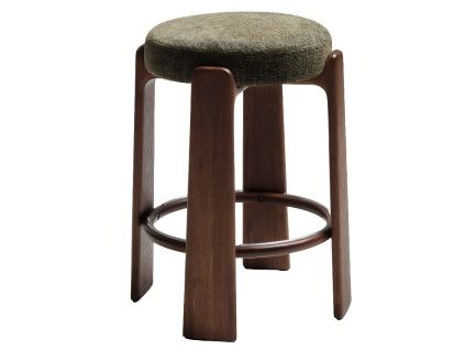 Zelená ořechová barová židle Granite II. 65 cm
