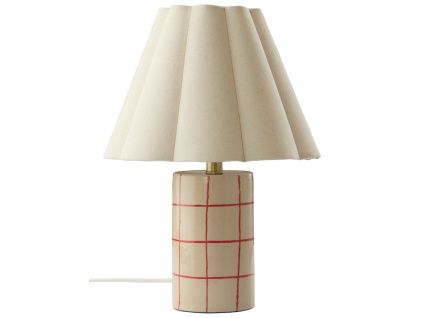 Béžová keramická stolní lampa RUTHIE