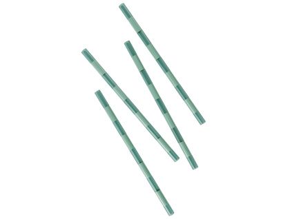 Set čtyř zelených skleněných brček POPPY