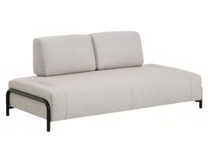 Béžovošedá dvoumístná pohovka Kave Home Compo 200 cm