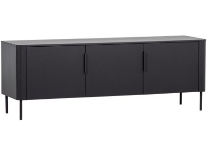 Černý dřevěný TV stolek Gunnar 154 x 44 cm