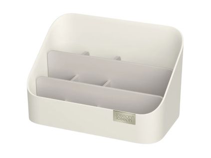 Krémově bílý plastový kosmetický organizér Viva 18 cm
