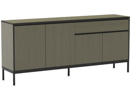 Zelená lakovaná komoda Lorenza 180 x 40 cm