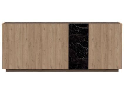 Komoda Dione 180 x 42 cm s dubovým dekorem