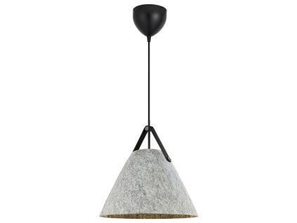 Světle šedé závěsné světlo Strap 36 cm