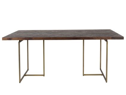 Hnědý dřevěný jídelní stůl DUTCHBONE Class 220 x 90 cm