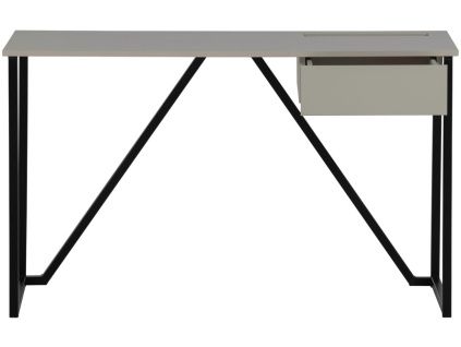 Šedobéžový dřevěný pracovní stůl New Julius 126 x 53 cm