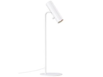 Bílá kovová stolní lampa Mib