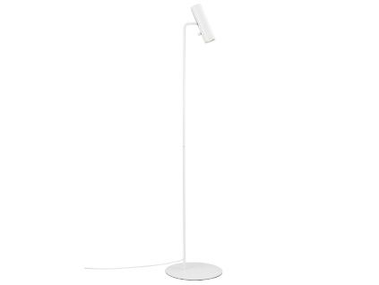 Bílá kovová stojací lampa Mib 141 cm