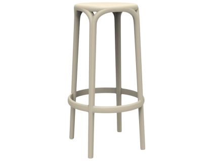 Béžová plastová barová židle BROOKLYN 76 cm