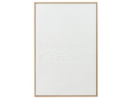 Bílý abstrakní obraz Lauwra 80 x 120 cm