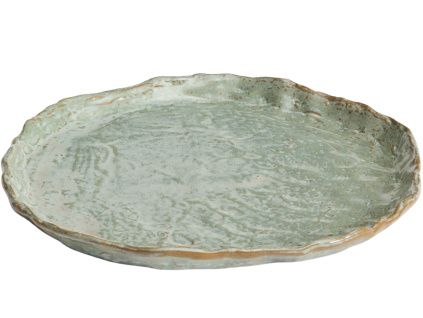 Šedý keramický talíř kave home Alenia 26 cm